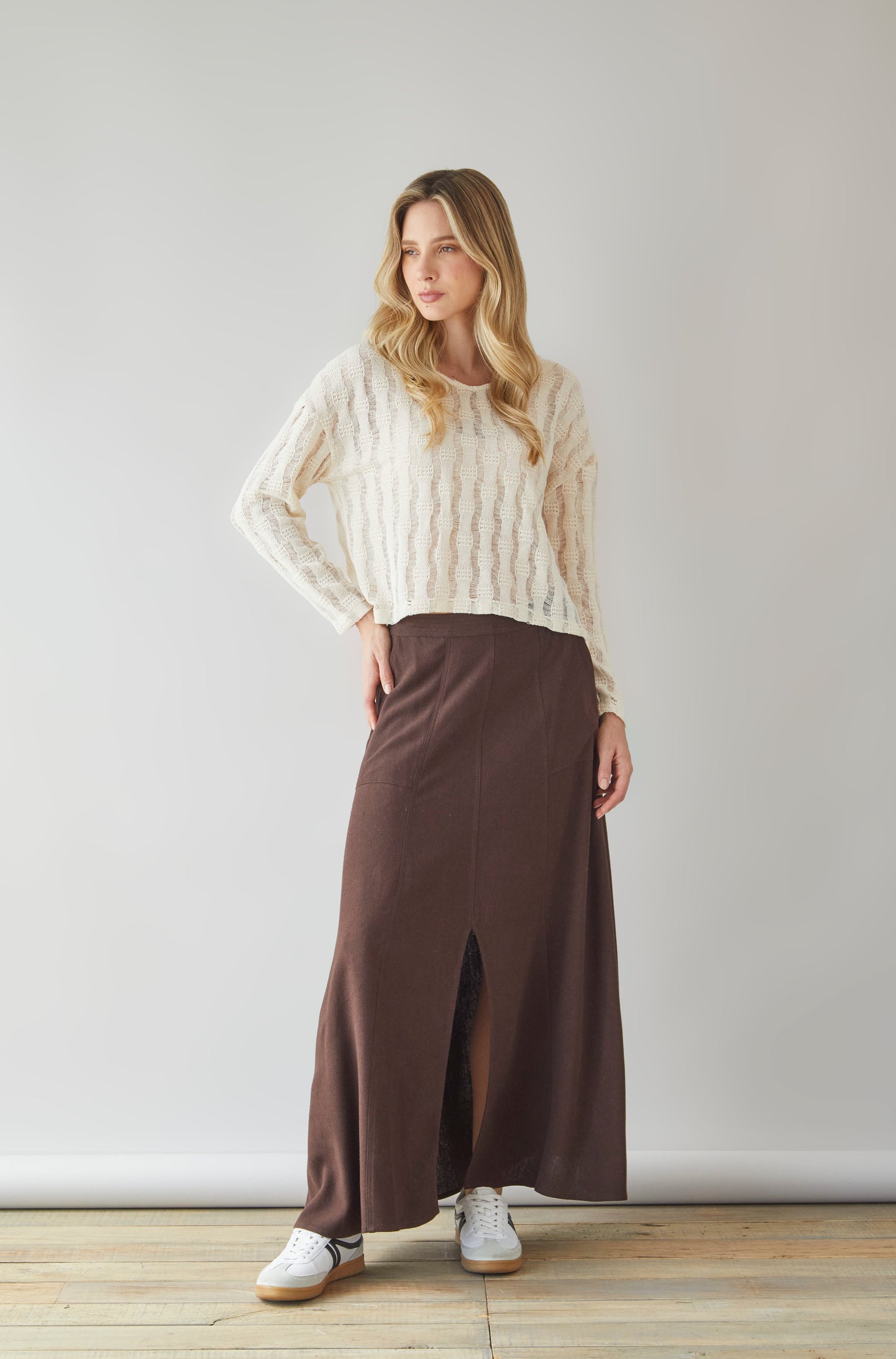 Falda Elodie Marron