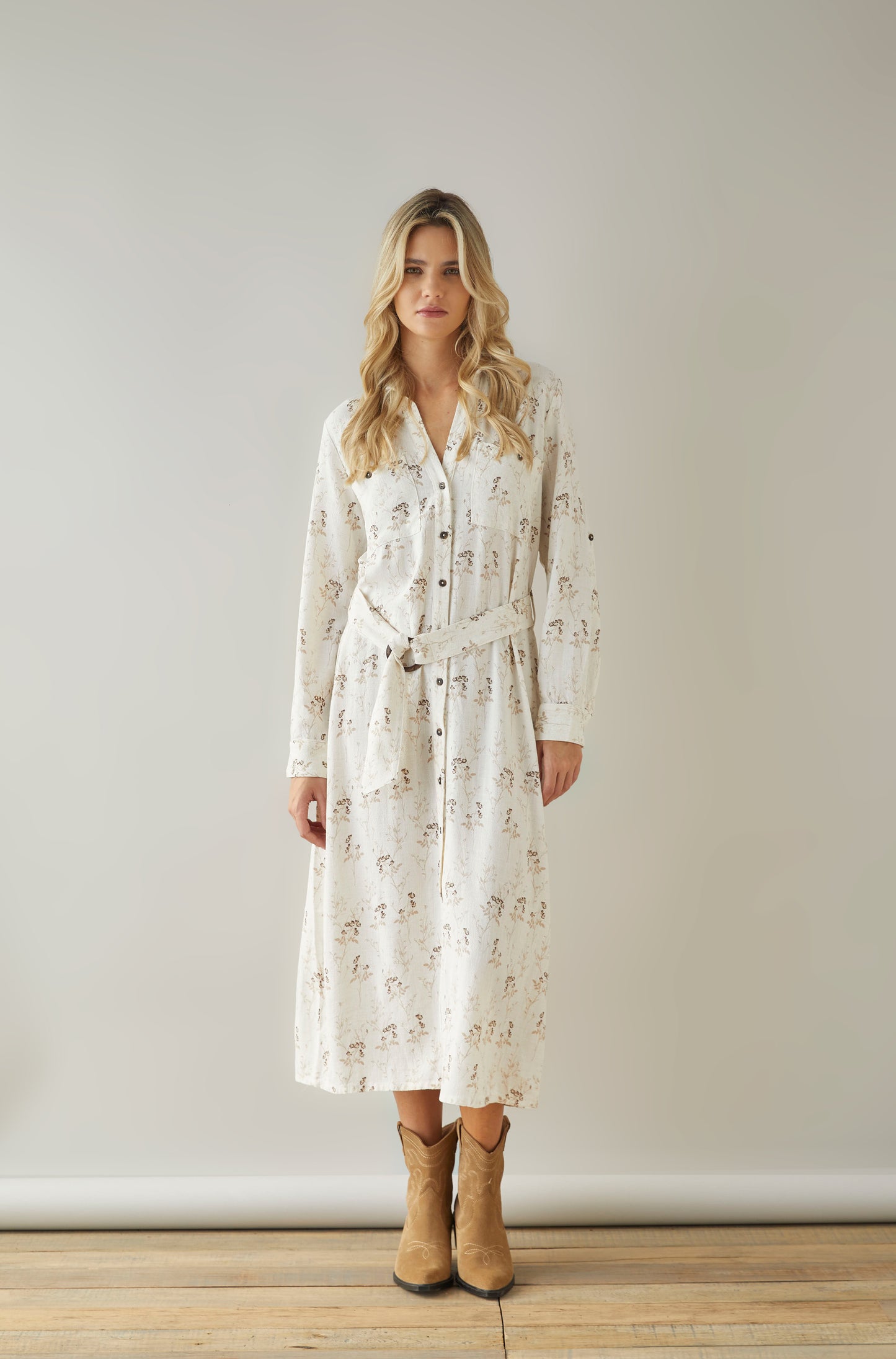 Vestido Grove Beige