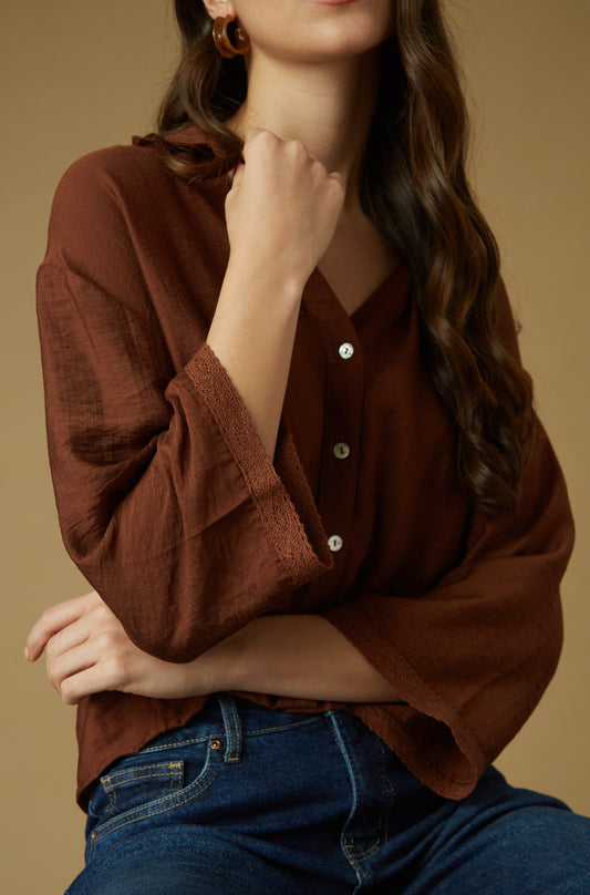 Blusa Amberley Marron