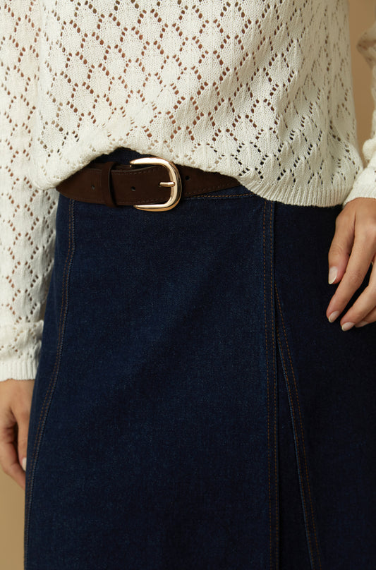 Falda Row Azul