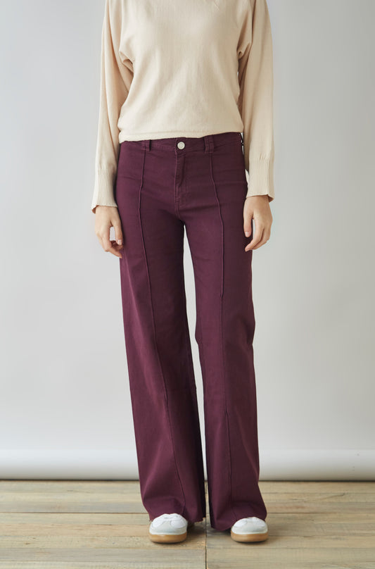 Pantalon Genoveva Guinda