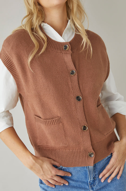 Chaleco Dottie Marron