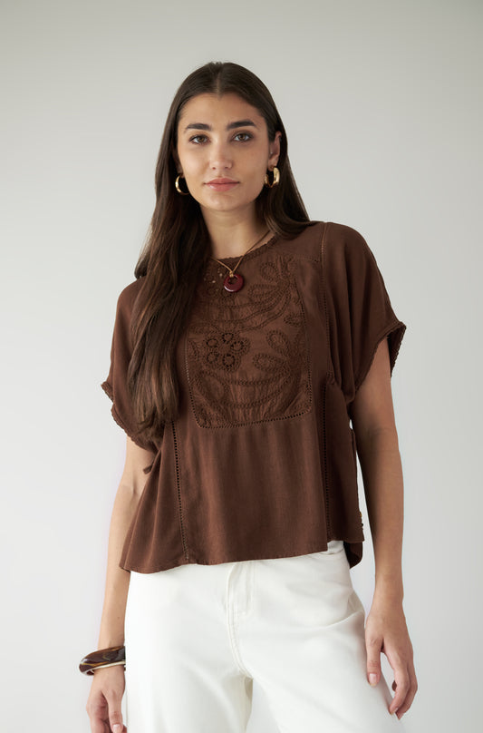 Blusa Provence Marron