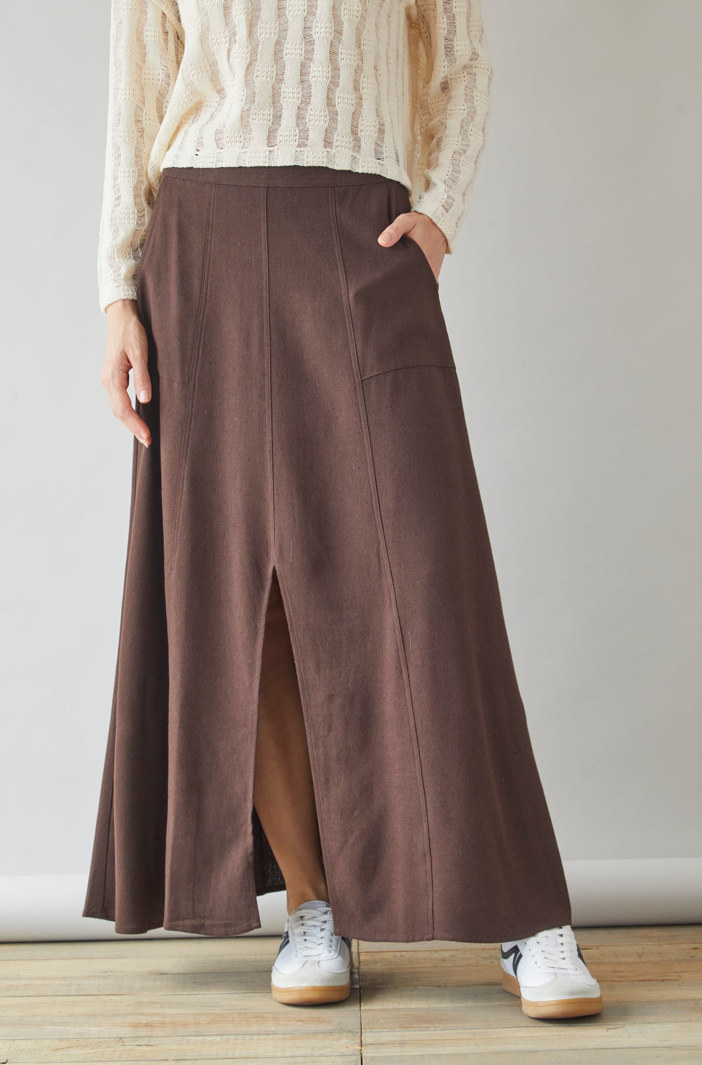 Falda Elodie Marron