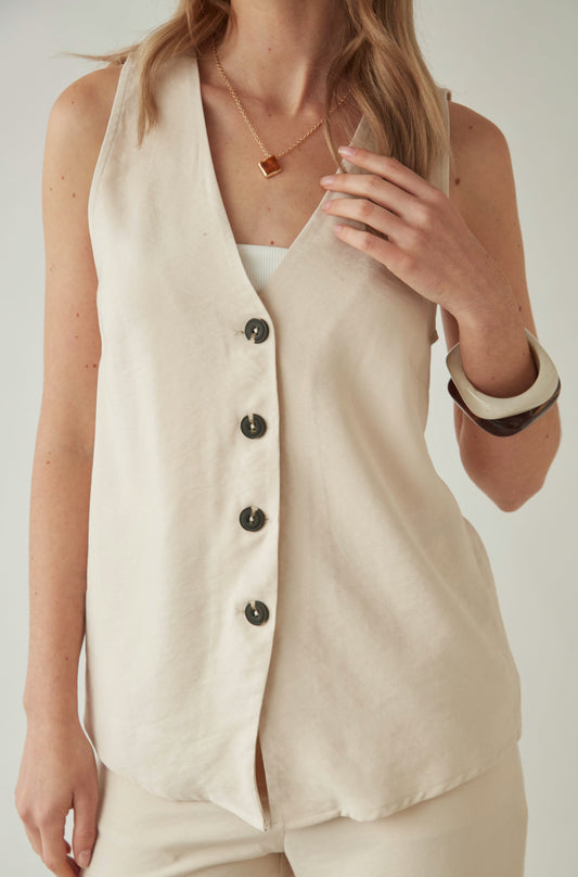 Chaleco Jessica Crema