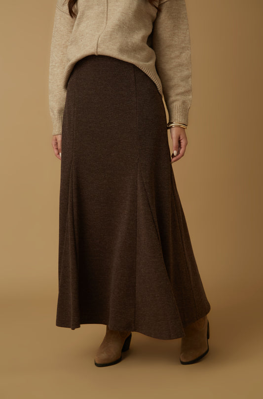 Falda Kingham Marron