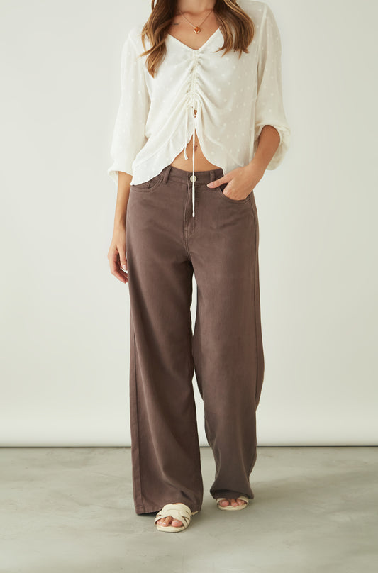 Pantalon Martina Drill Marron