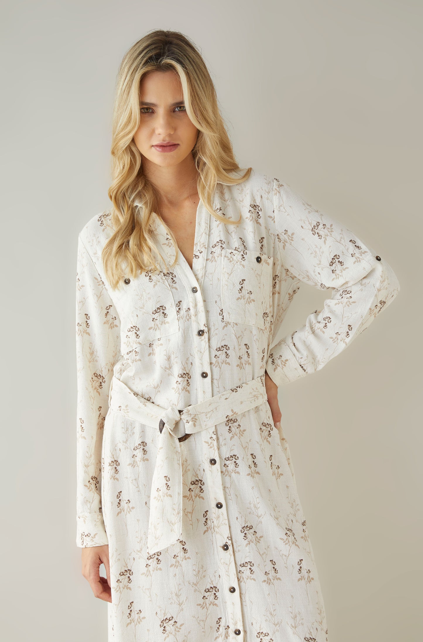 Vestido Grove Beige