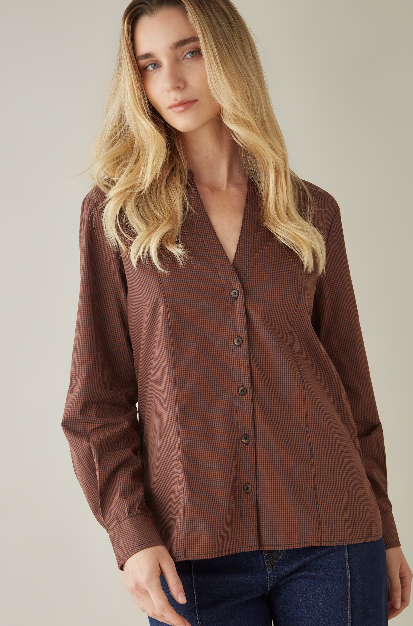 Blusa Cabo Cuadros Chicos