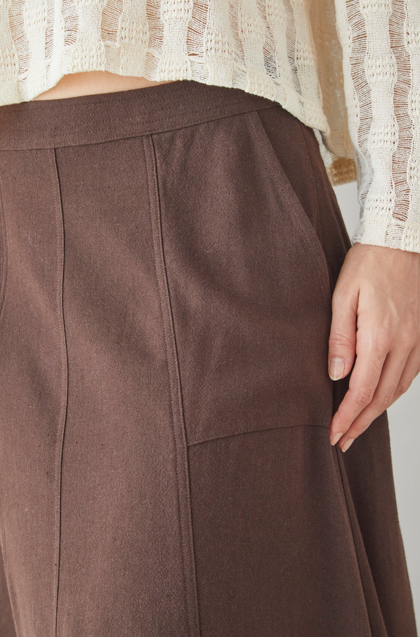Falda Elodie Marron