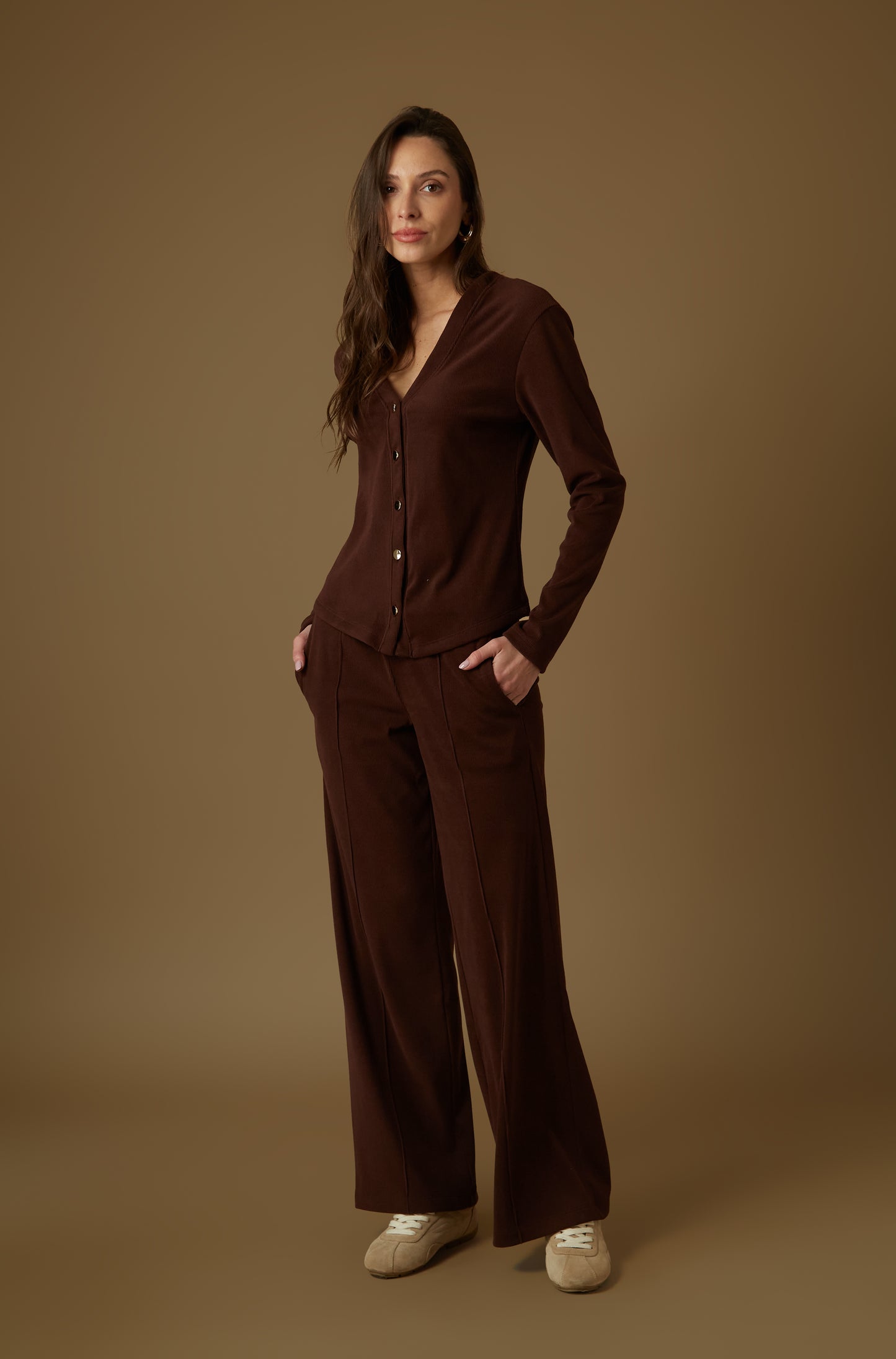 Polo Beatriz Marron