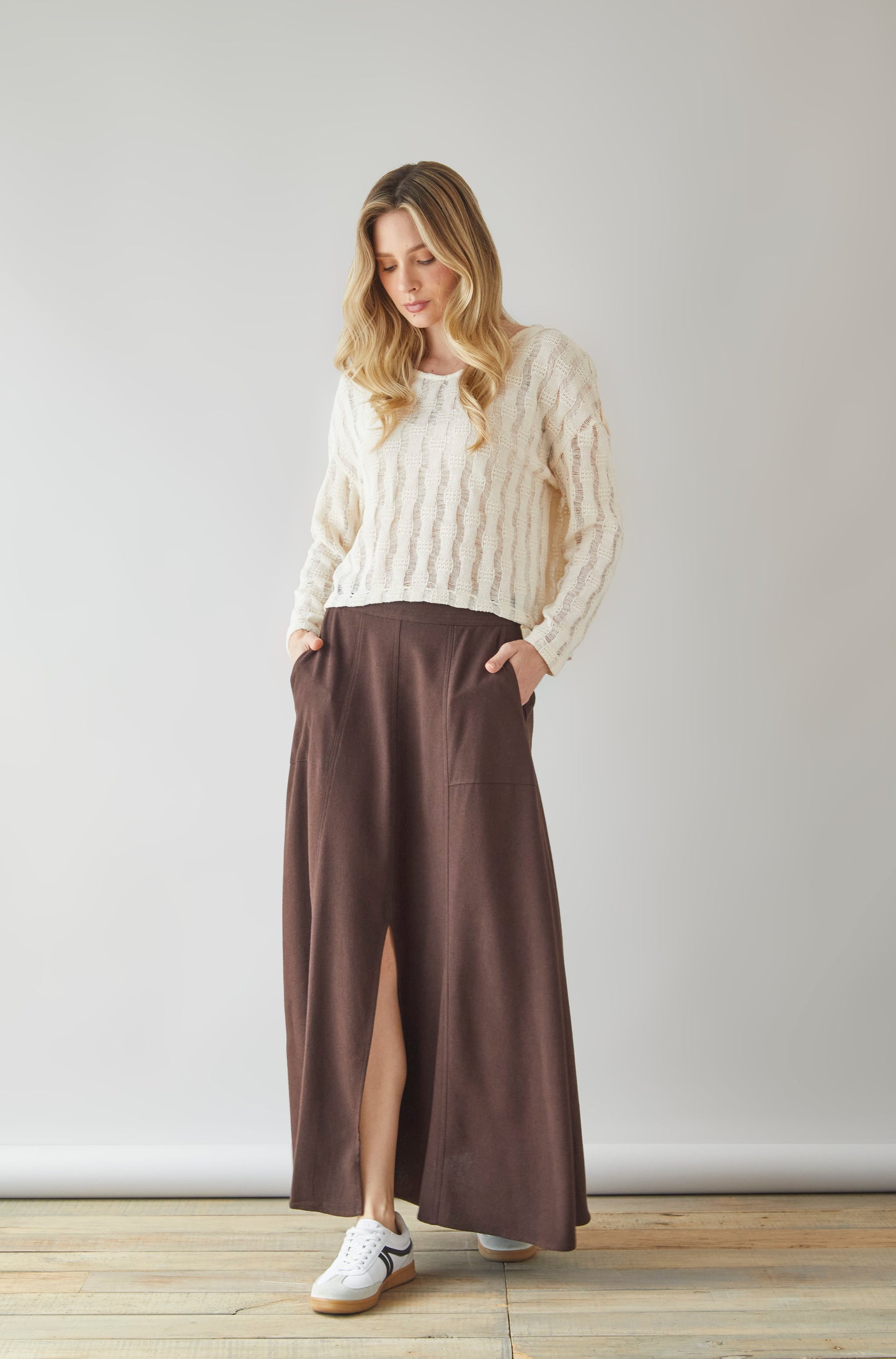 Falda Elodie Marron