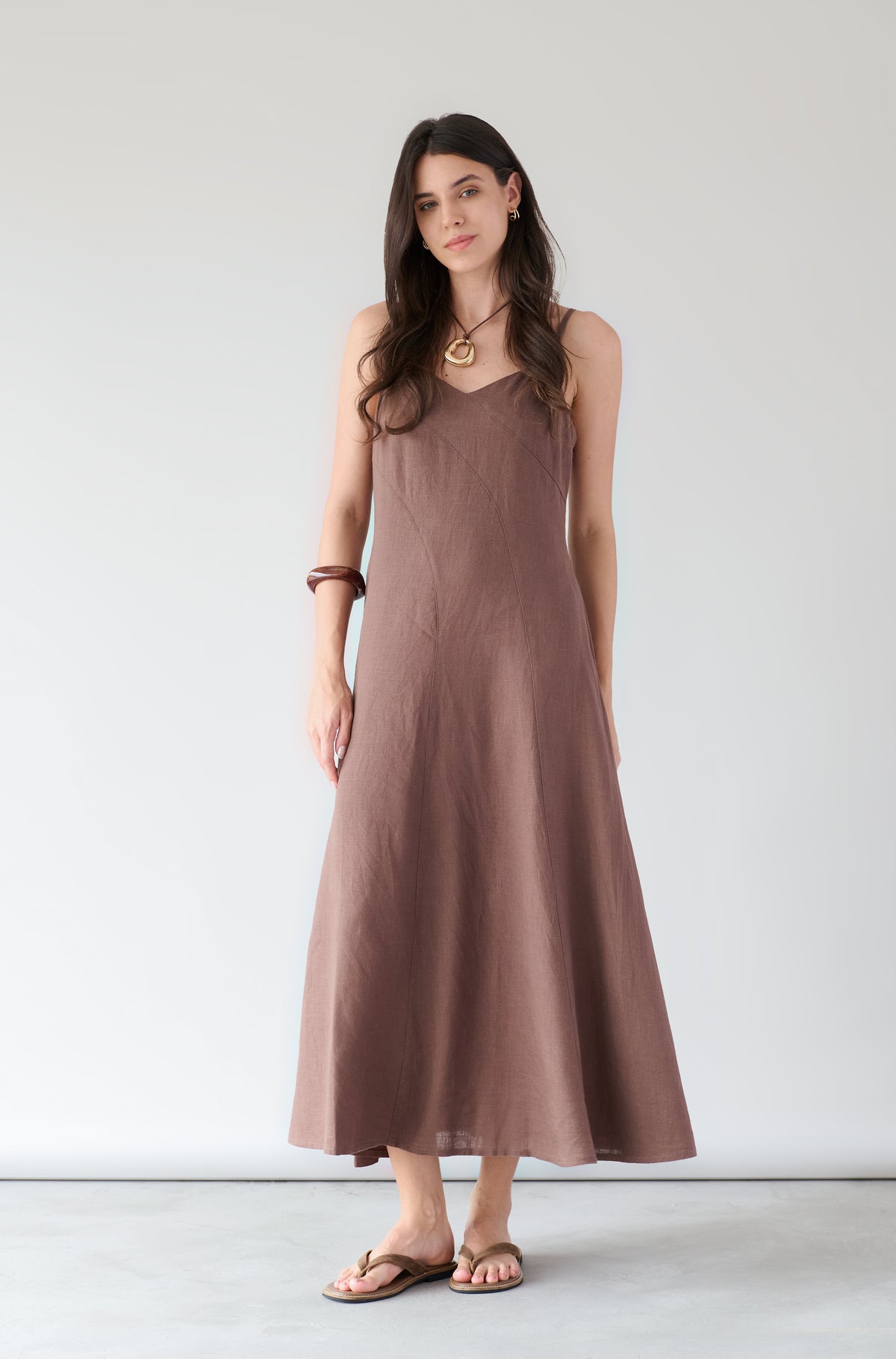 Vestido Acacia Marron