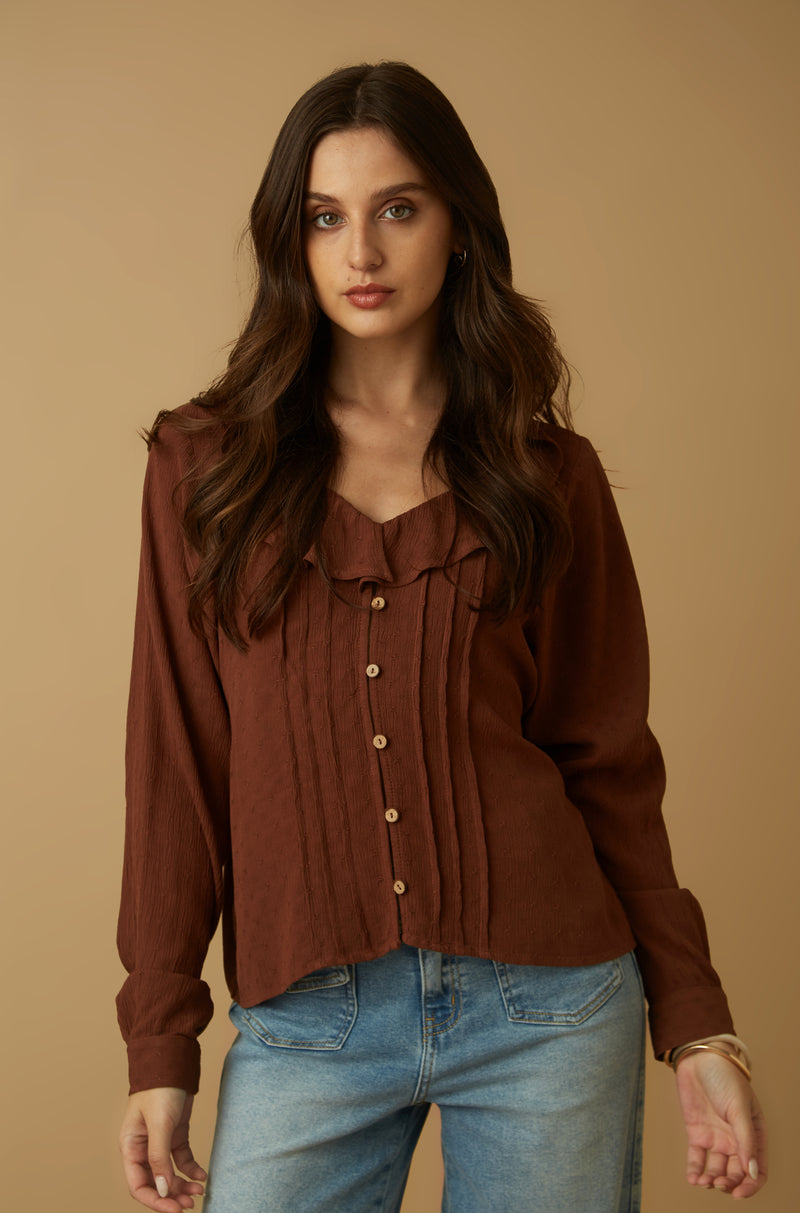 Blusa Clovely Marron