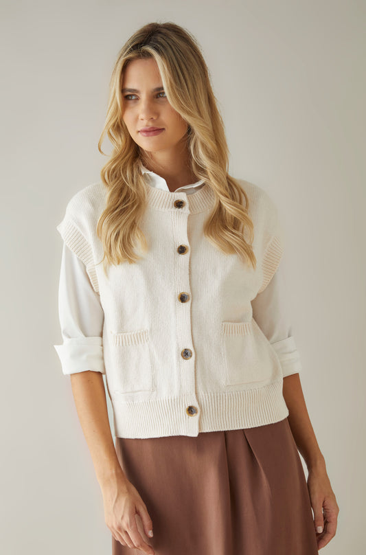 Chaleco Dottie Crema