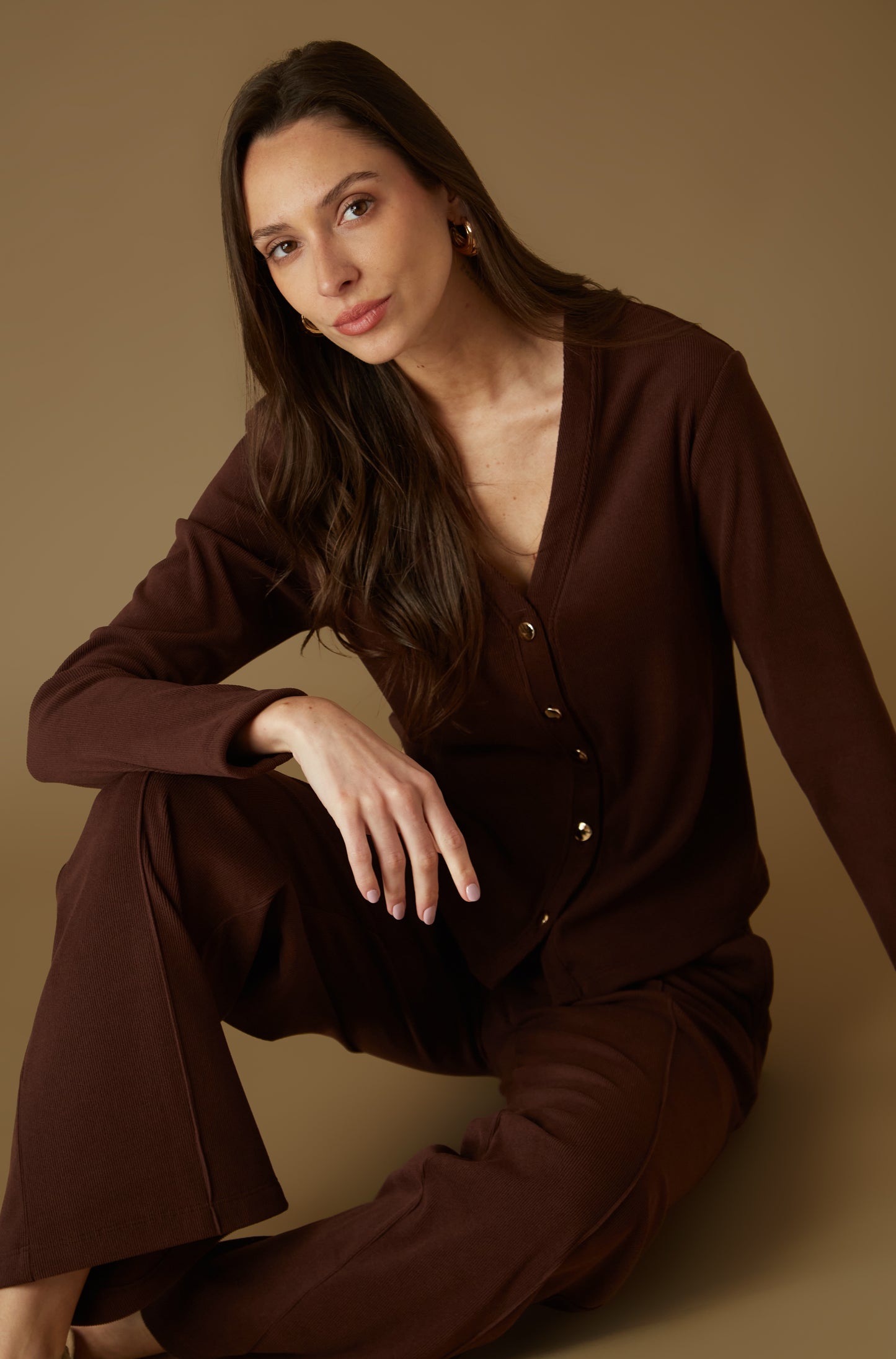 Polo Beatriz Marron