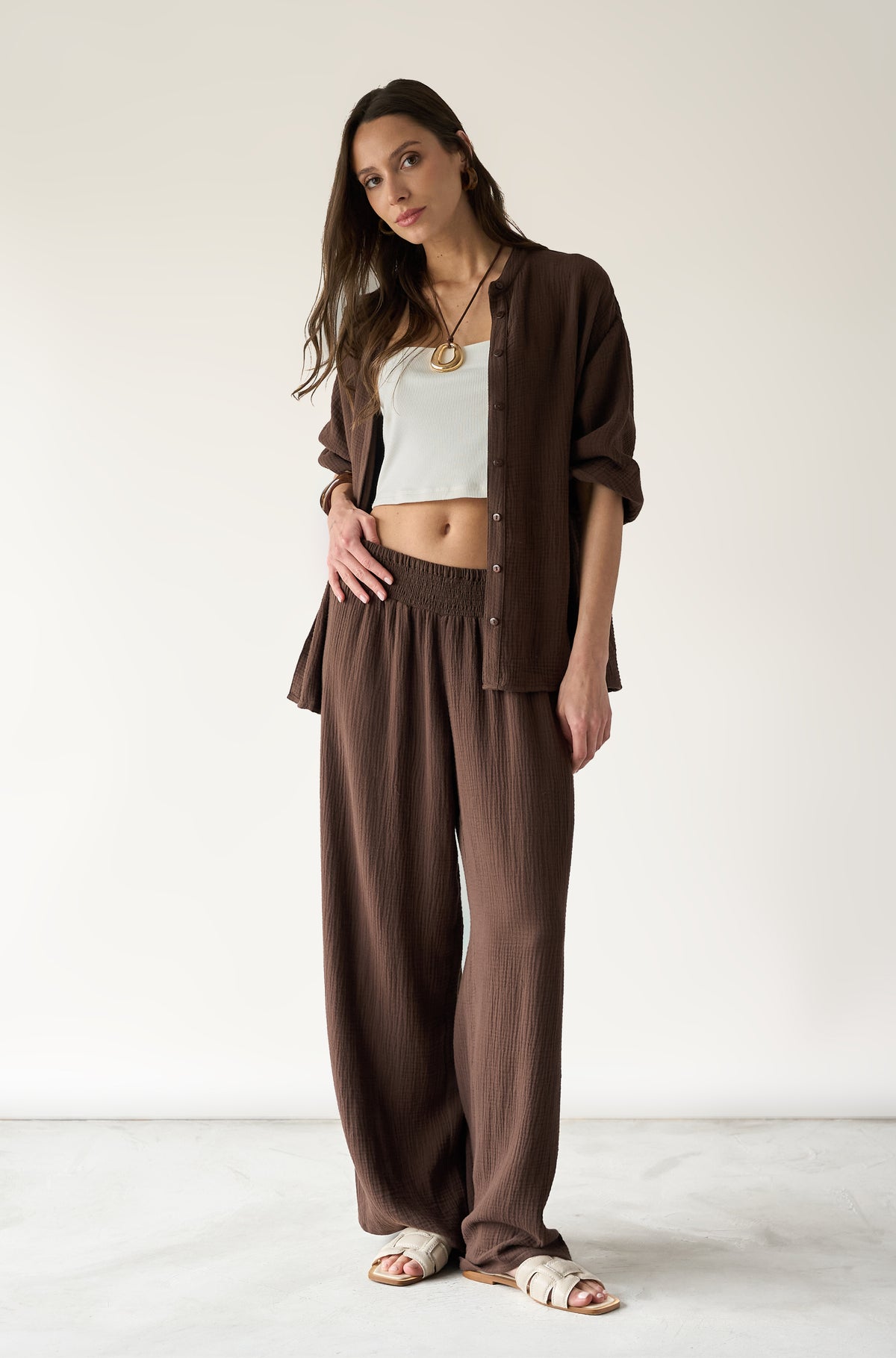 Pantalon Holly Marron