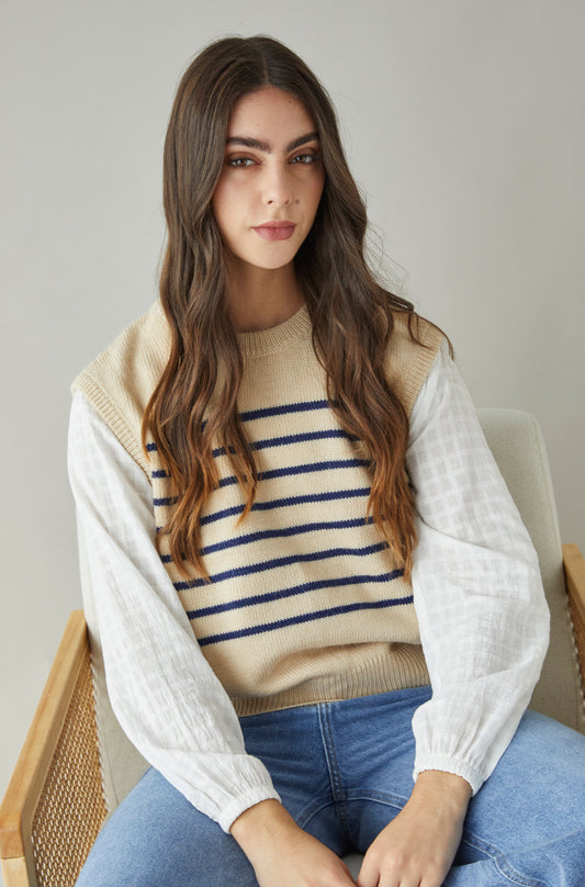 Chaleco Blanca Beige