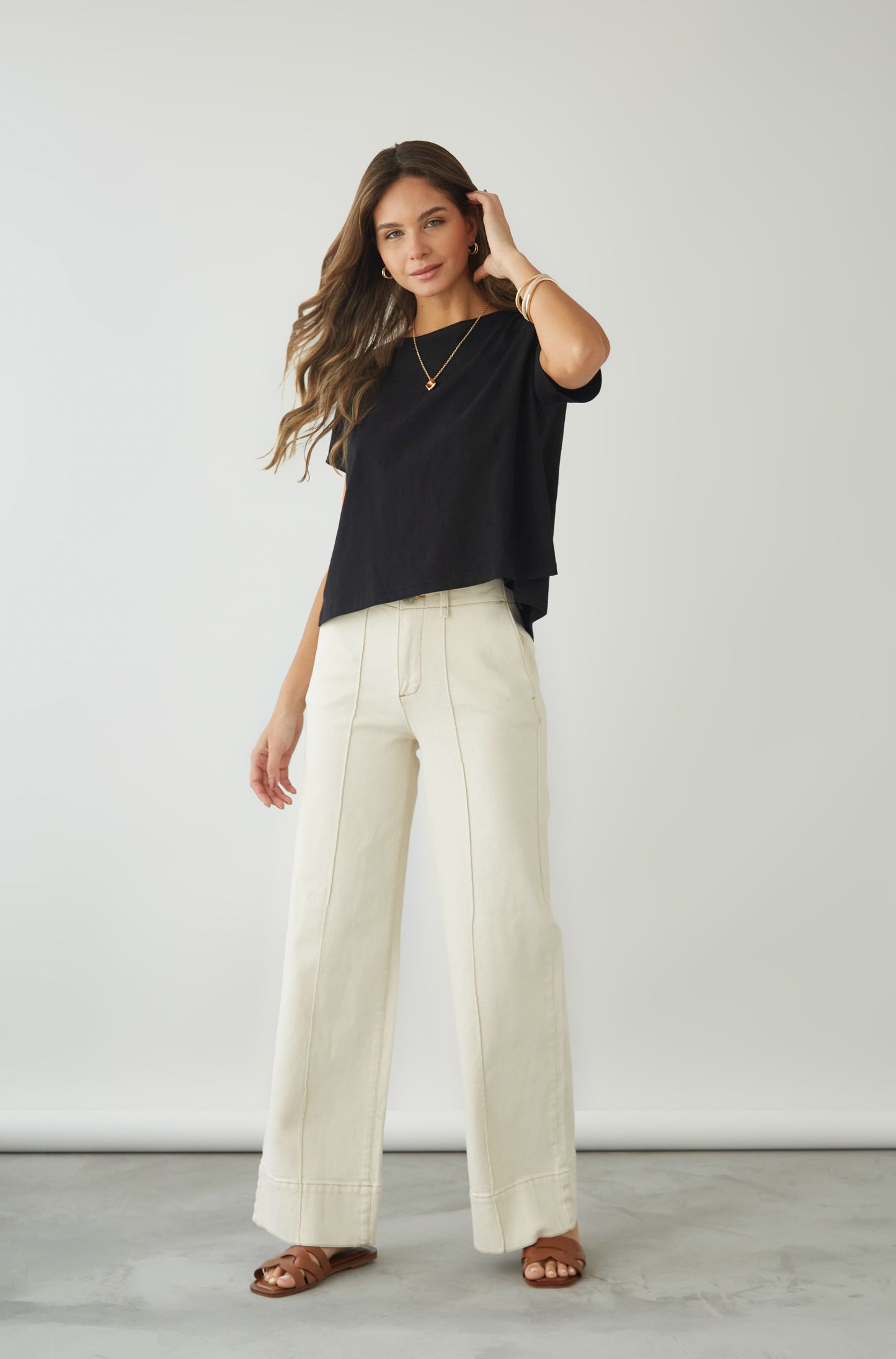 Pantalon Viento Crema