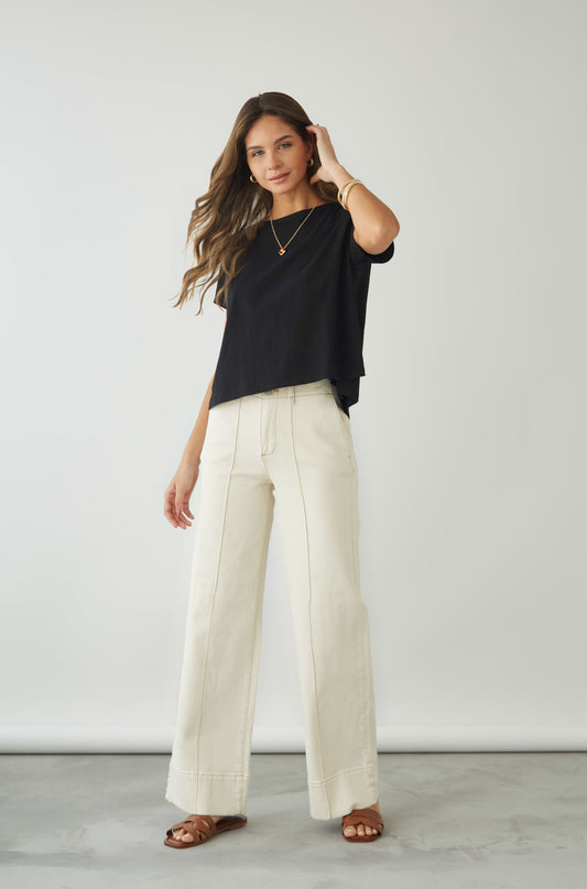 Pantalon Viento Crema