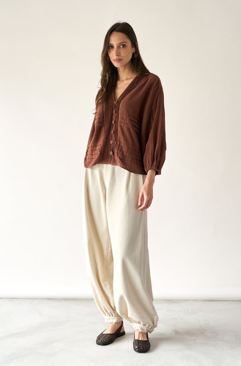 Blusa Mykonos Marron