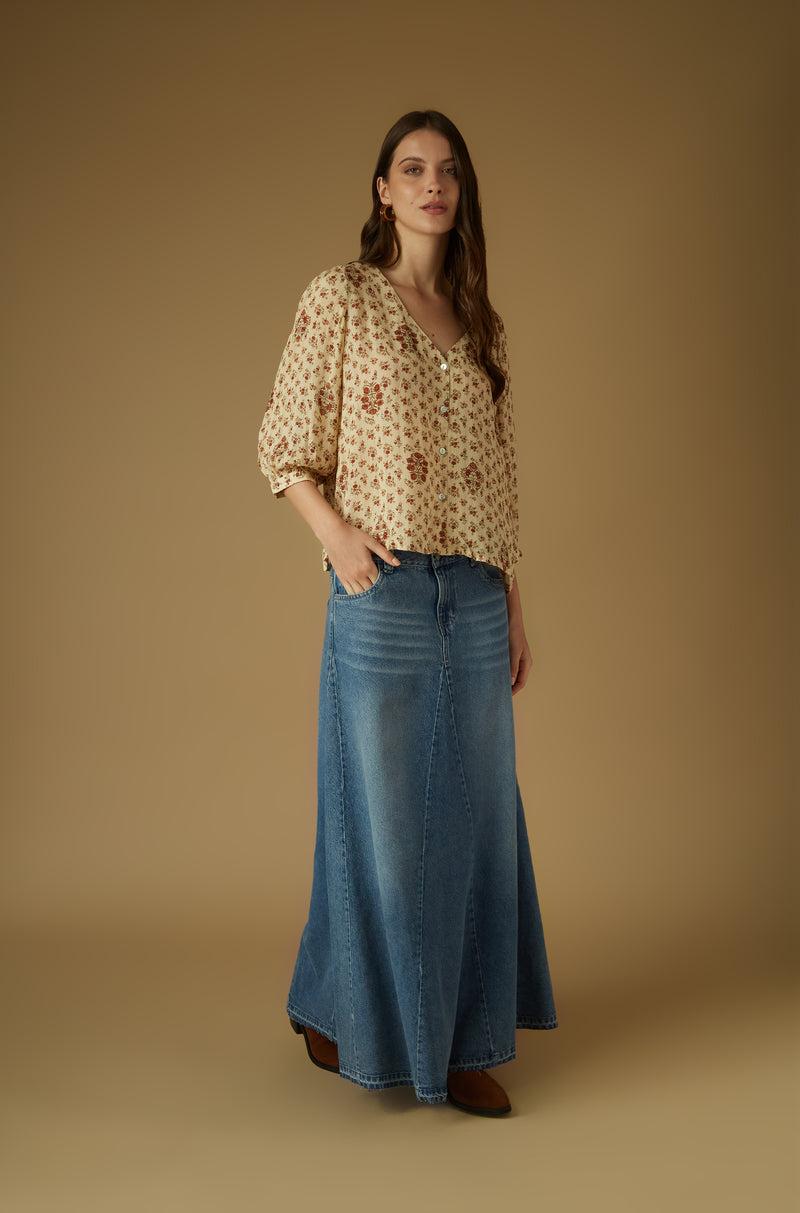 Falda Buford Azul