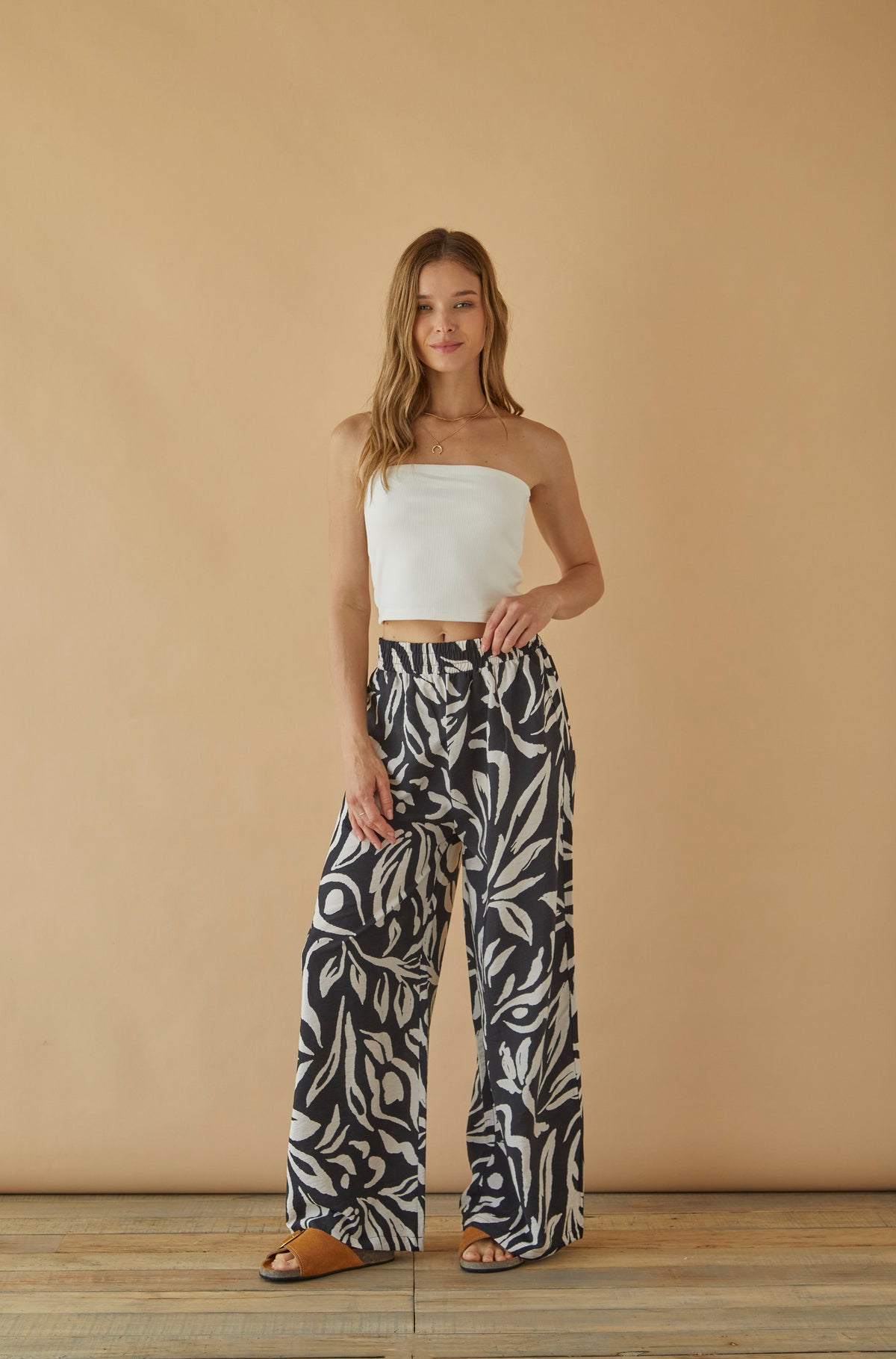 Pantalon Italia Blanco y Negro