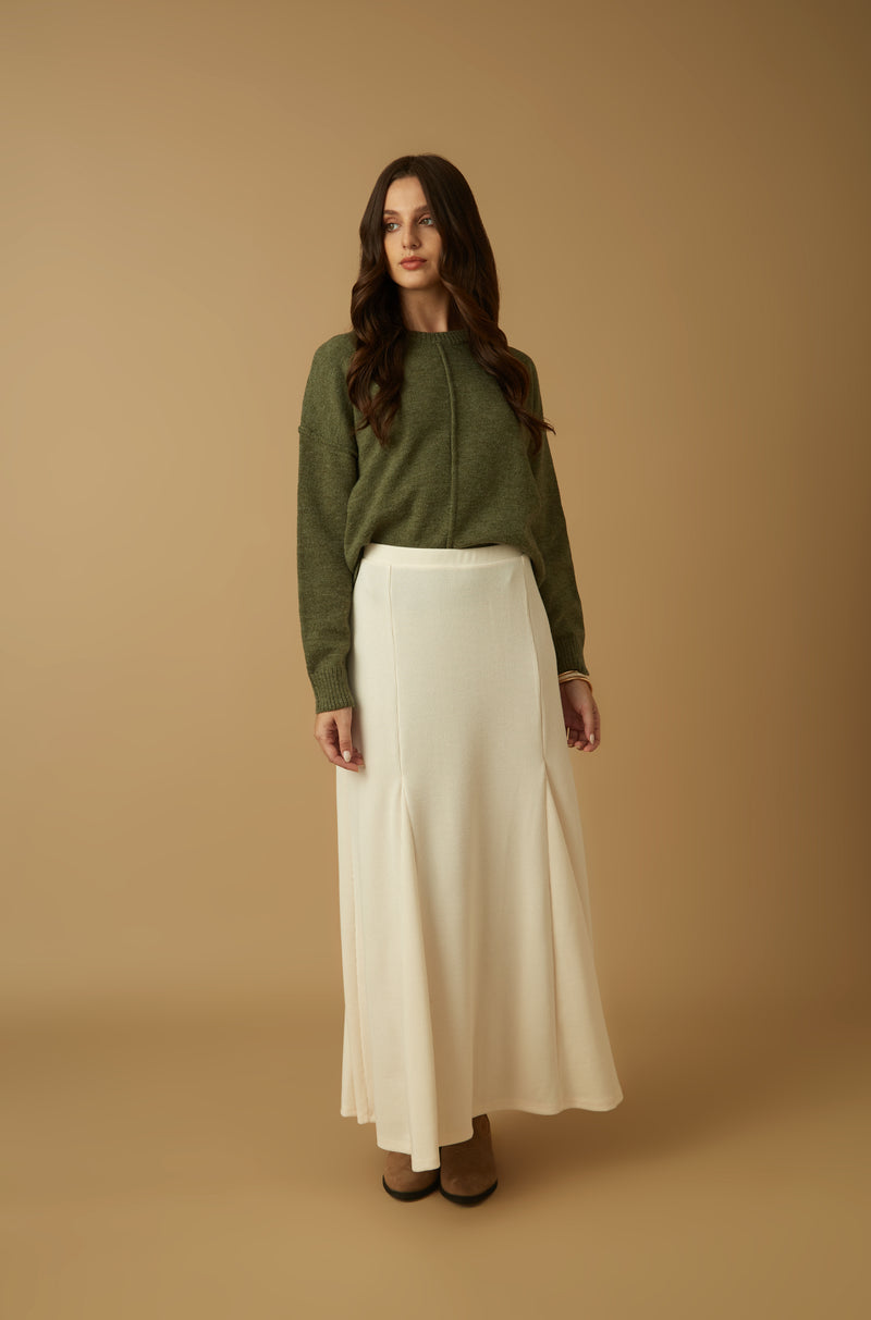 Falda Kingham Crema