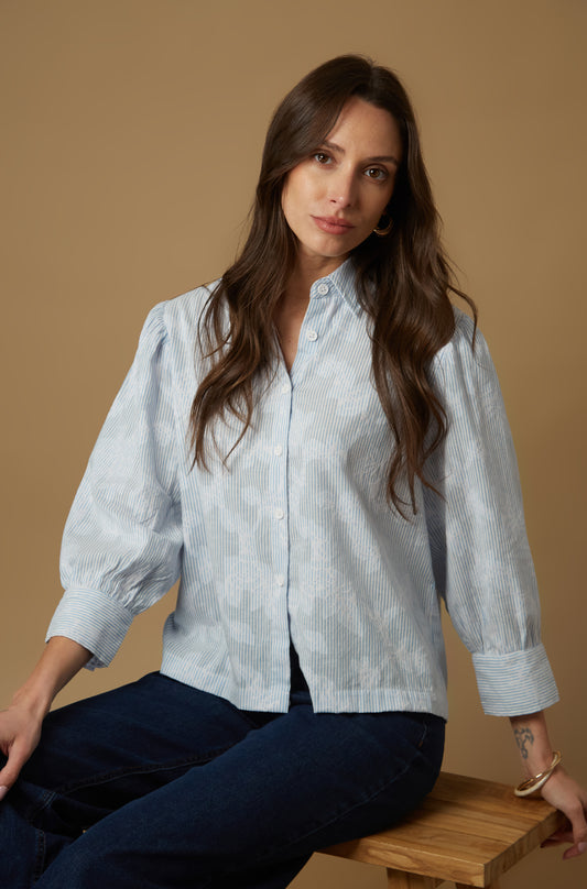 Blusa Ove Celeste