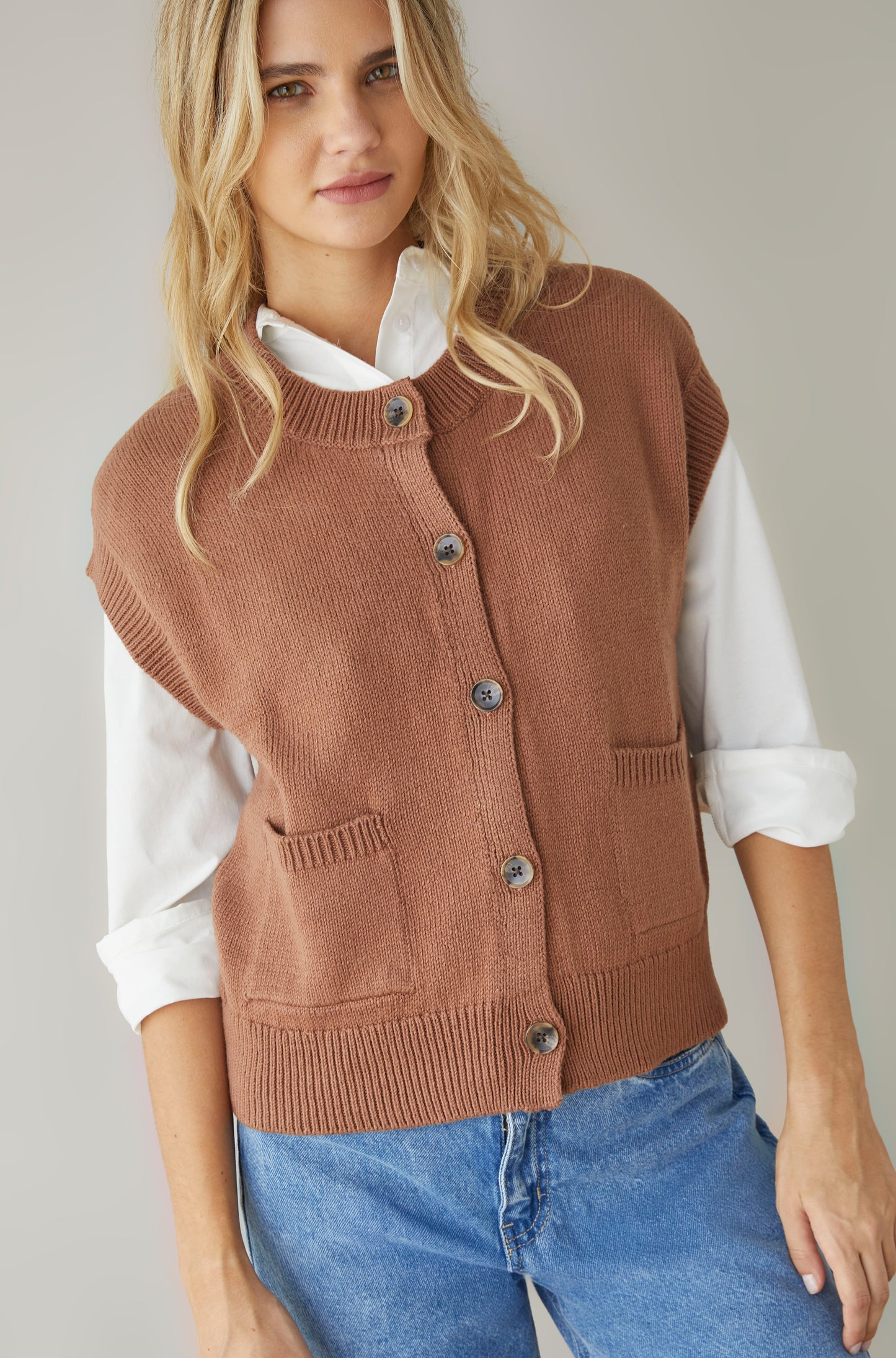 Chaleco Dottie Marron