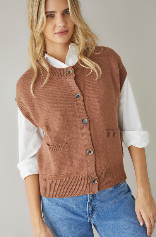 Chaleco Dottie Marron