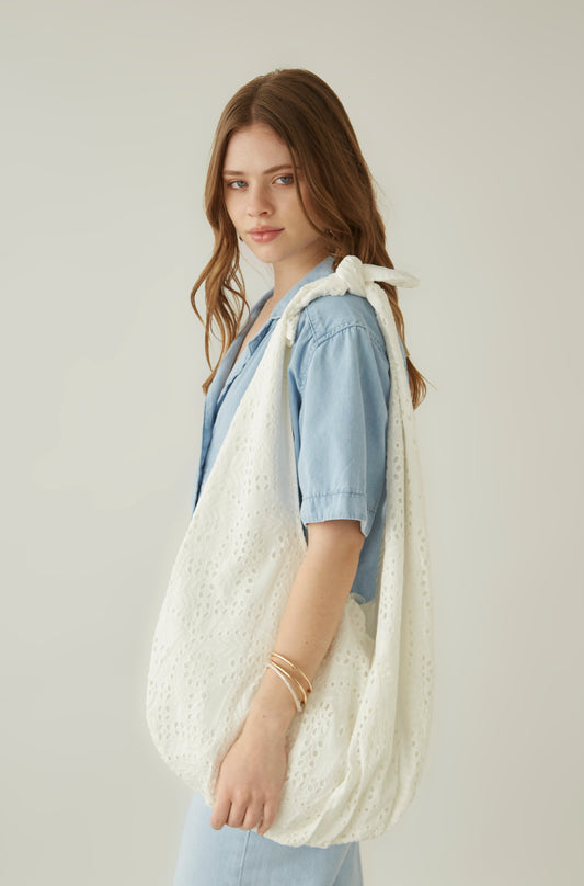 Cartera Flower Off White