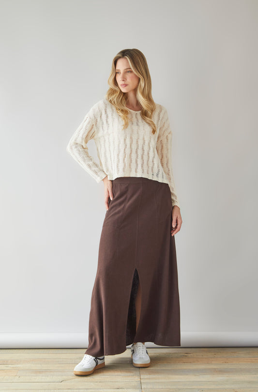 Falda Elodie Marron