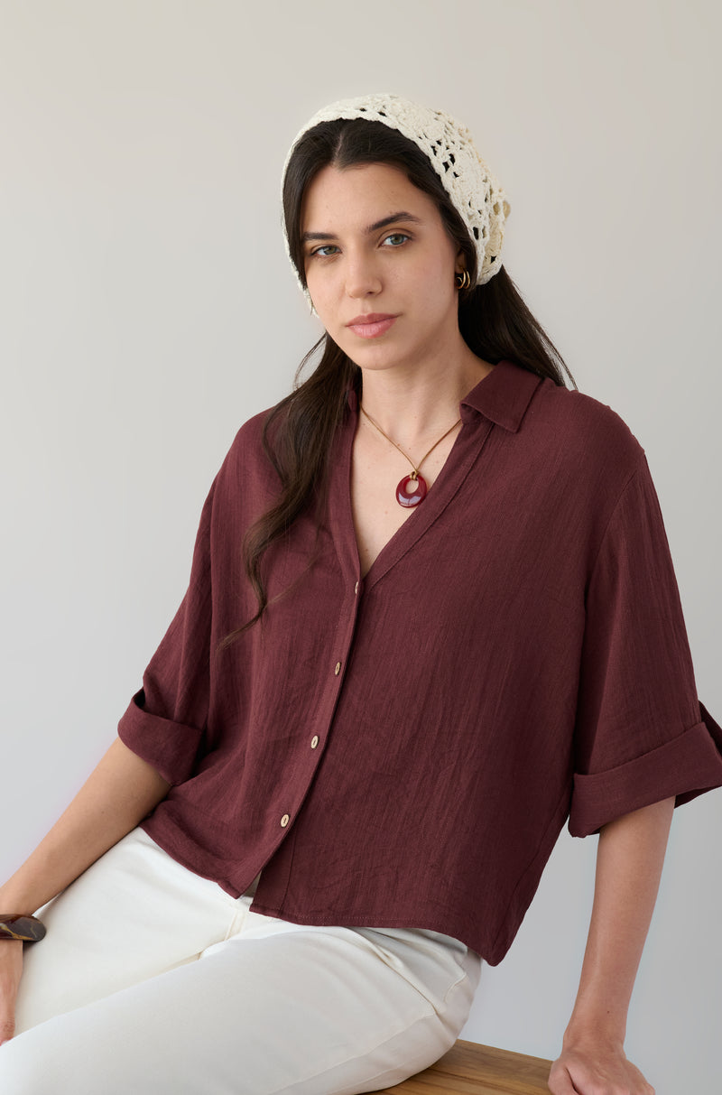 Blusa River Marron