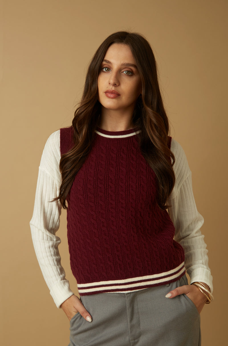 Chaleco Rowan Guinda