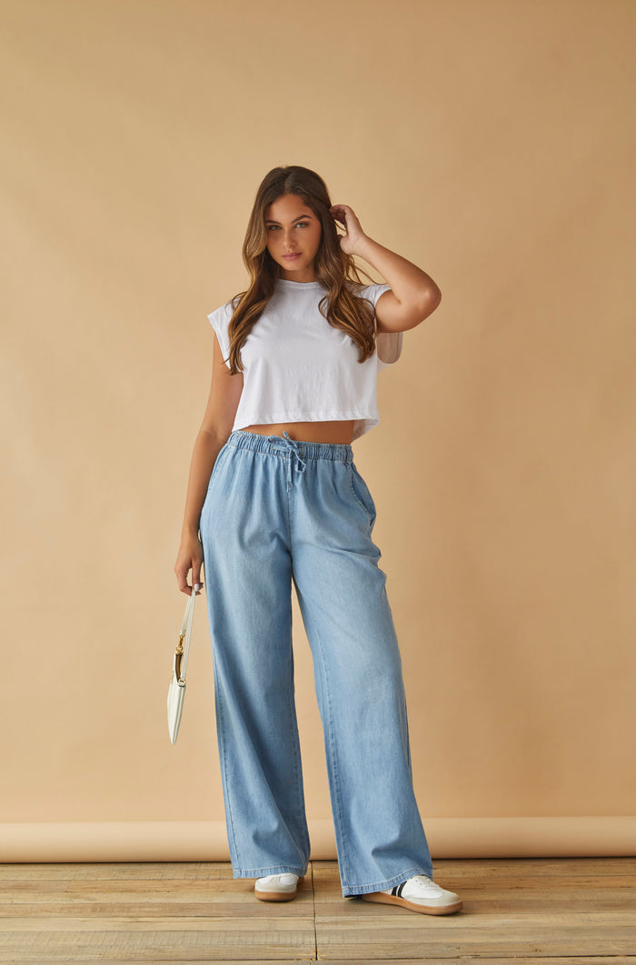 Pantalon Cata Celeste