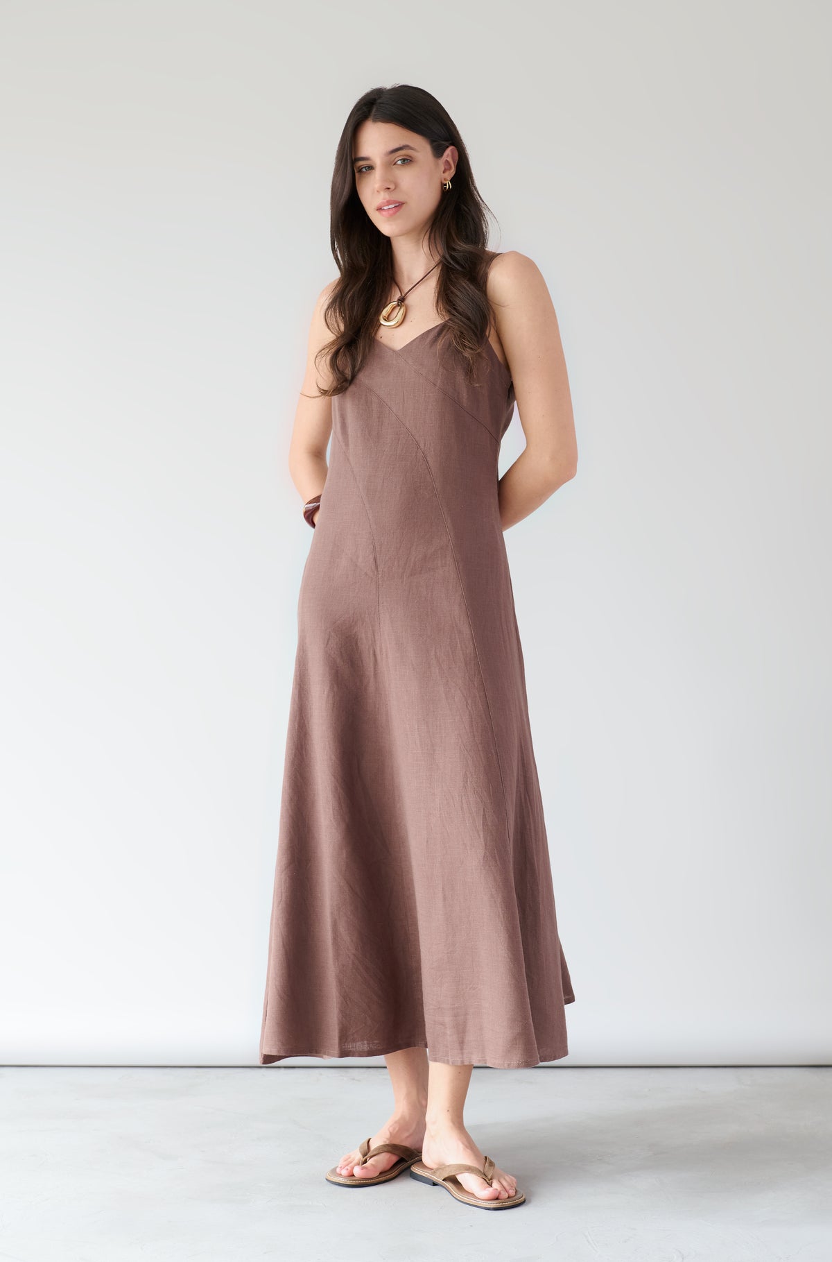 Vestido Acacia Marron