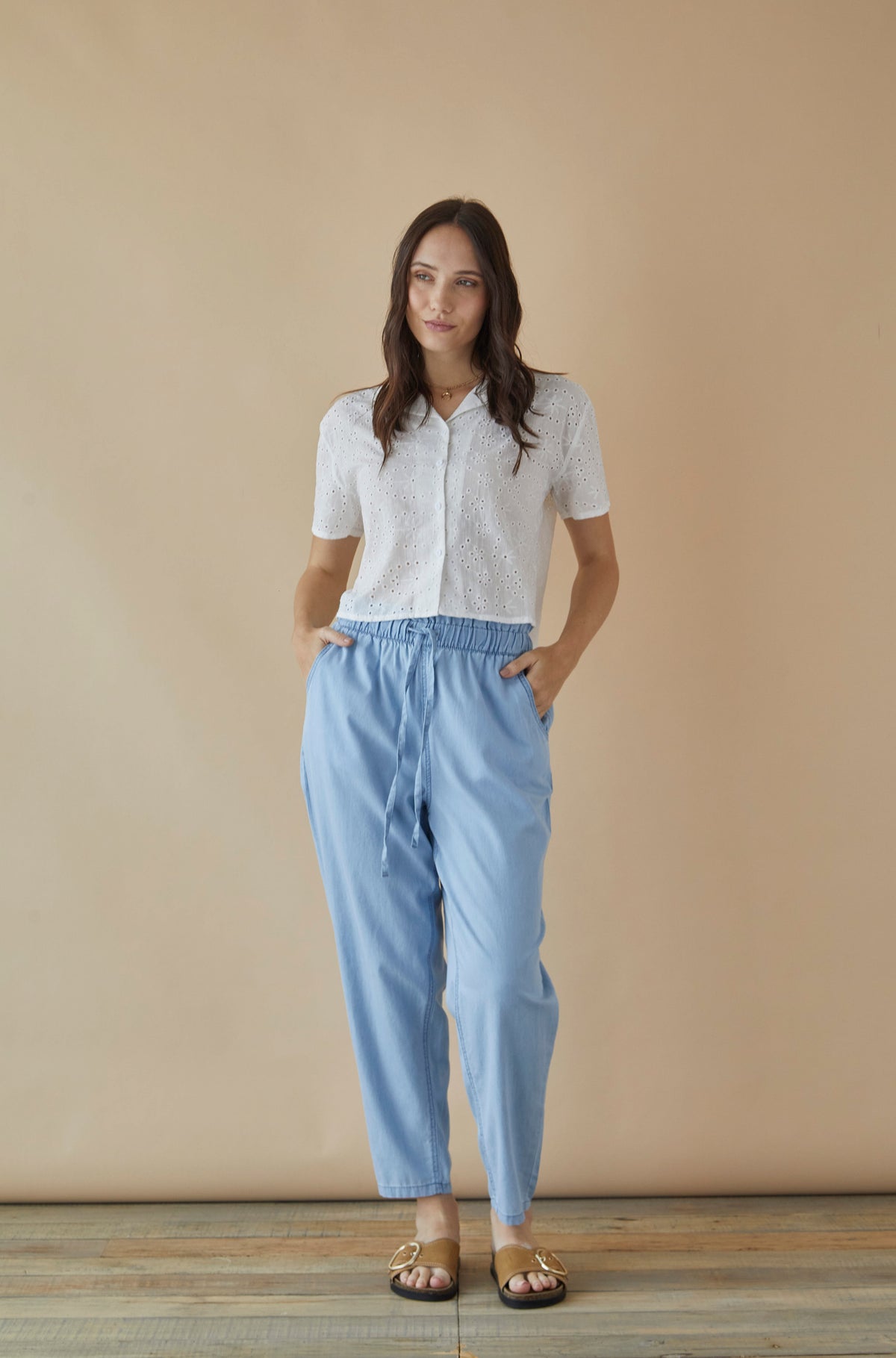 Pantalon London Celeste