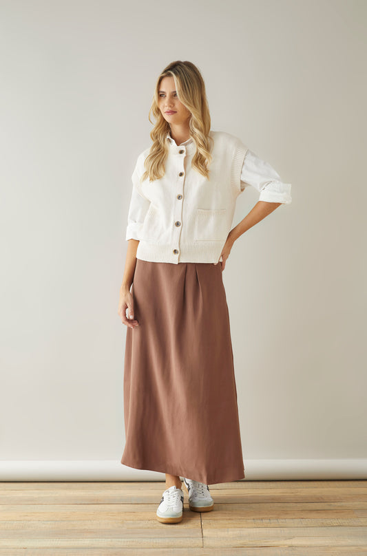 Falda Flynn Marron
