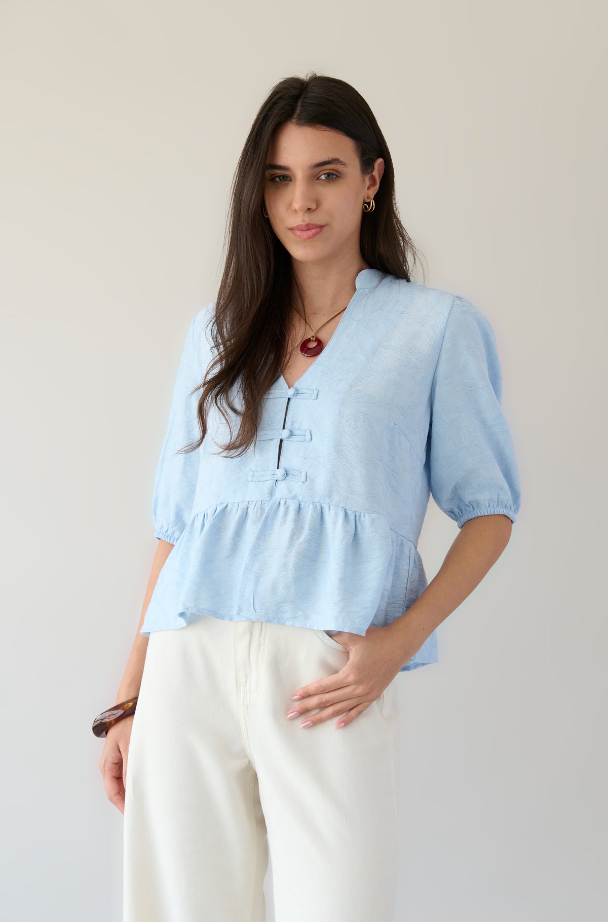 Blusa Petunia Celeste