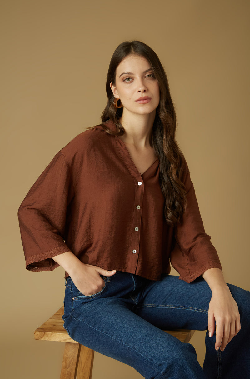 Blusa Amberley Marron