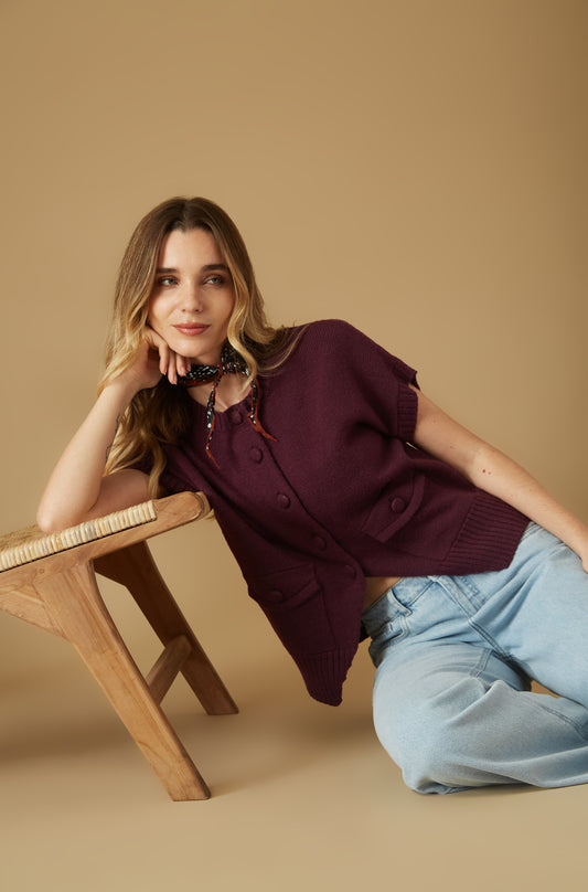Chaleco Poppy Morado