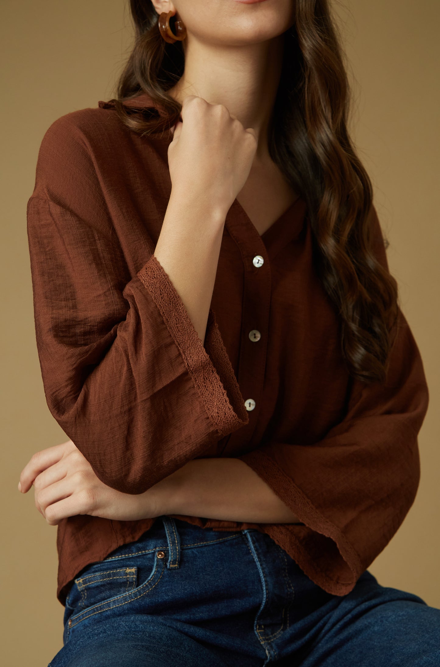 Blusa Amberley Marron