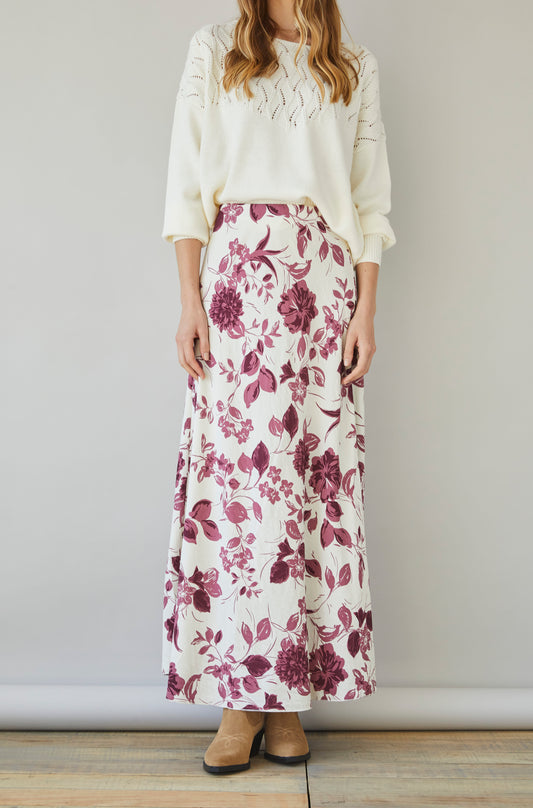 Falda Julie Guinda