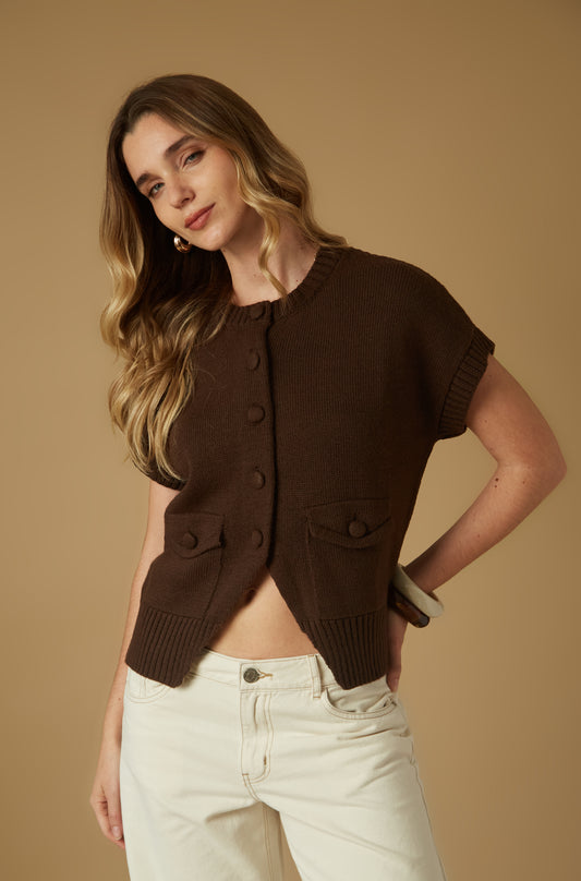 Chaleco Poppy Marron