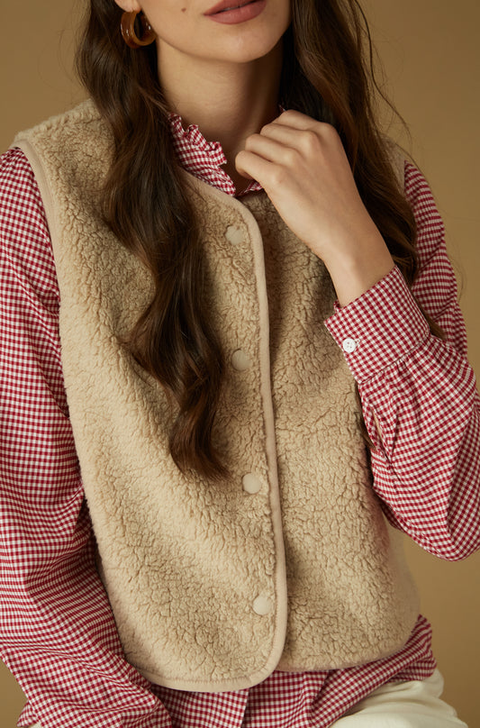 Chaleco Juana Beige