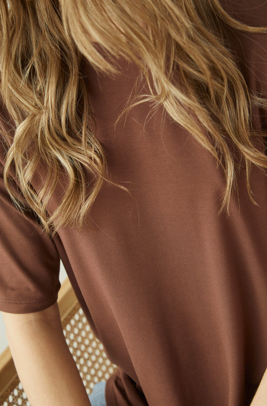 Polo Split Marron
