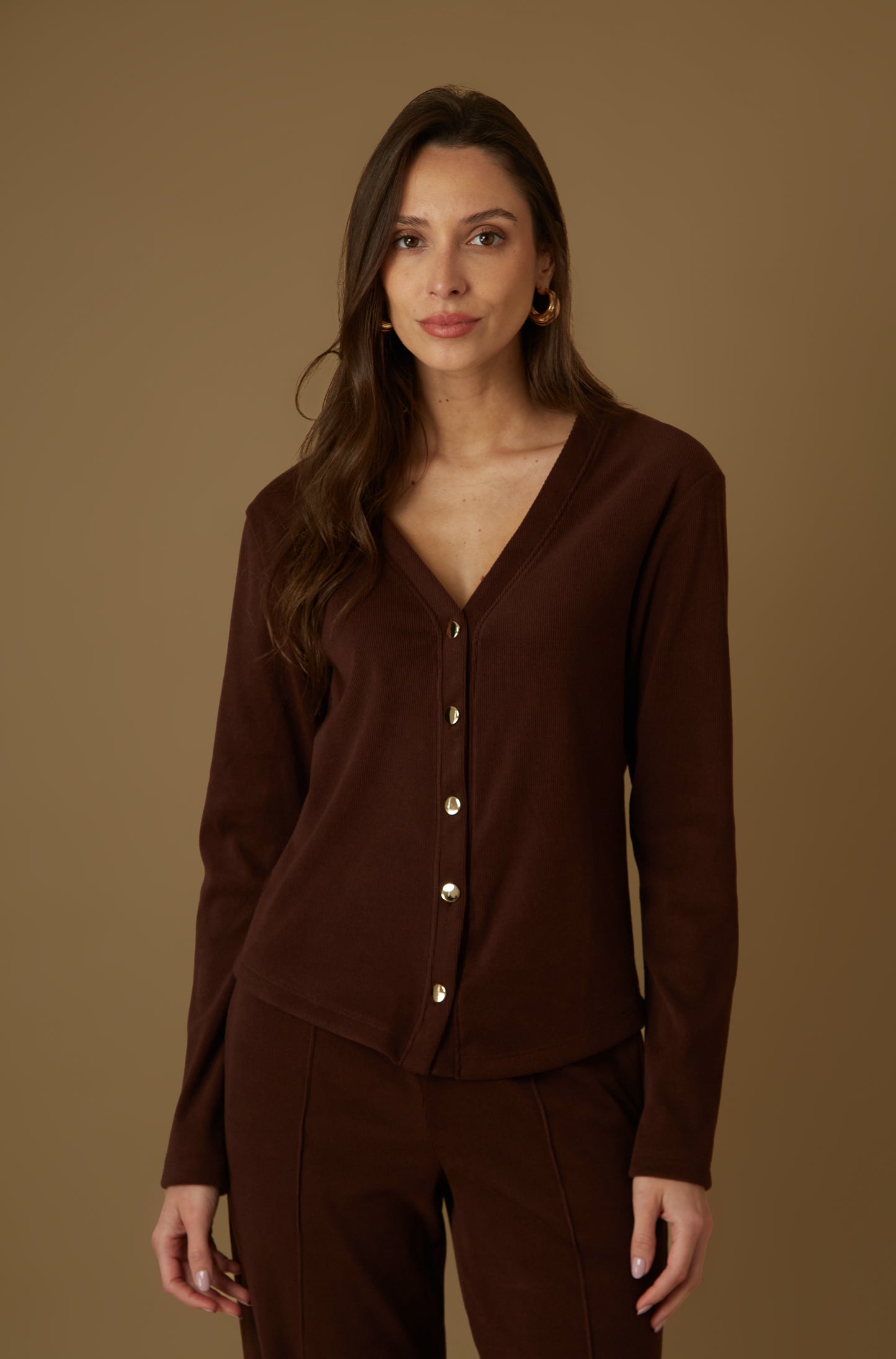 Polo Beatriz Marron