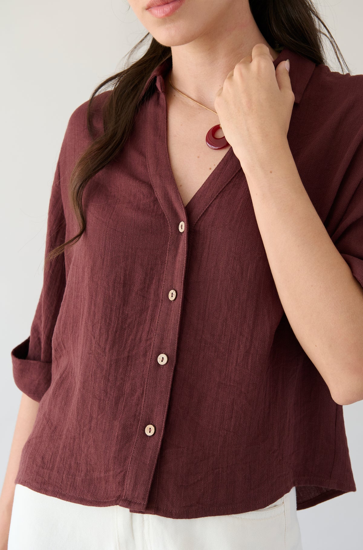 Blusa River Marron