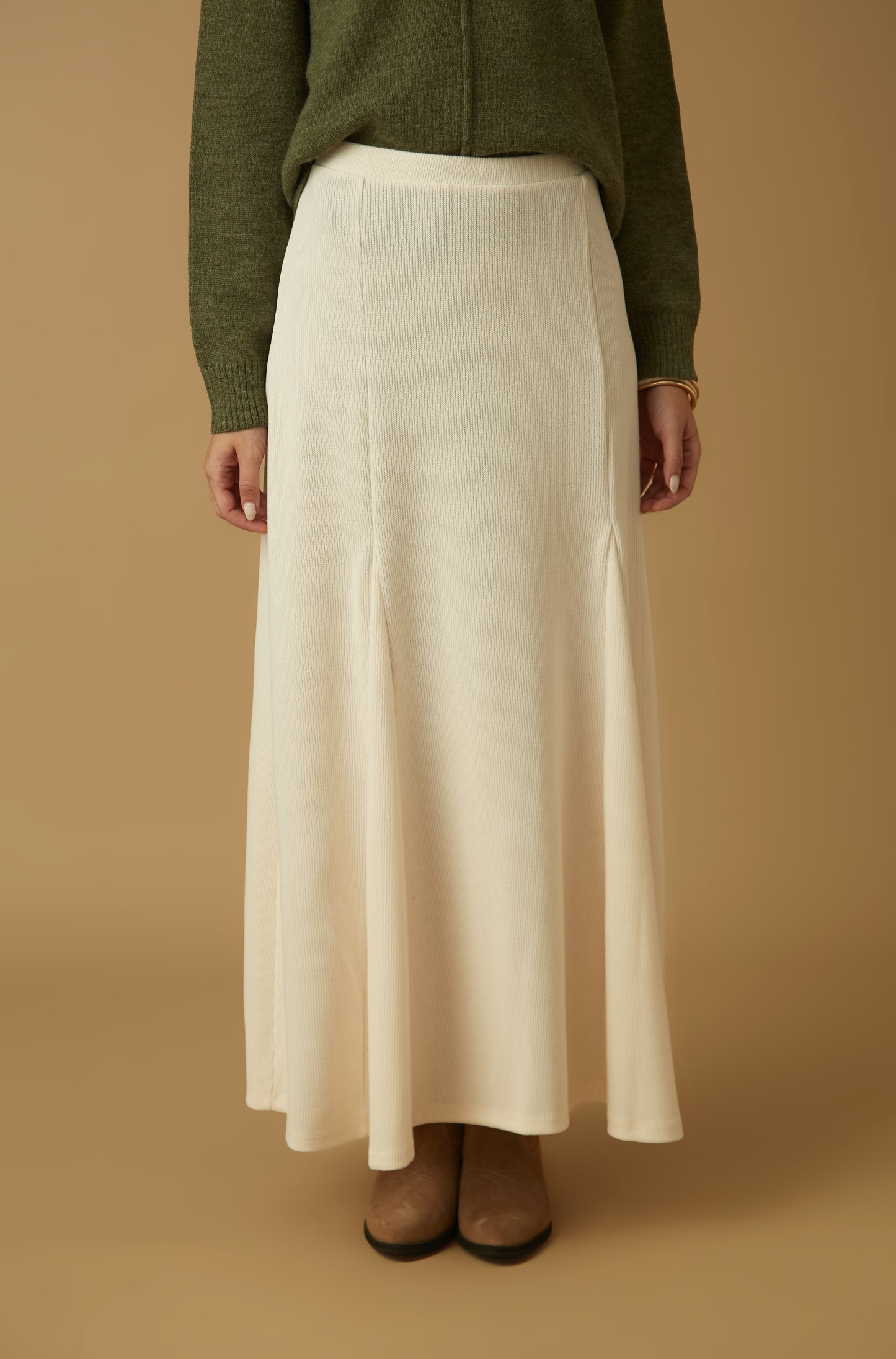 Falda Kingham Crema